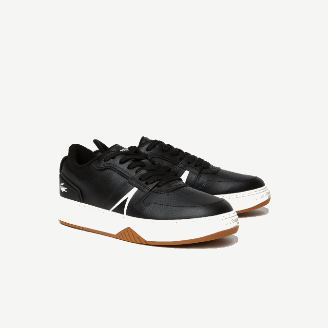 noir et blanc cassé 454 V6HV1881 Hommes Lacoste baskets à talons en cuir l001