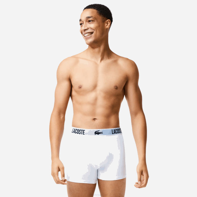 noir gris foncé blanc shq V6HV1561 Hommes Lacoste lot de 3 boxers en jersey de polyester recyclé