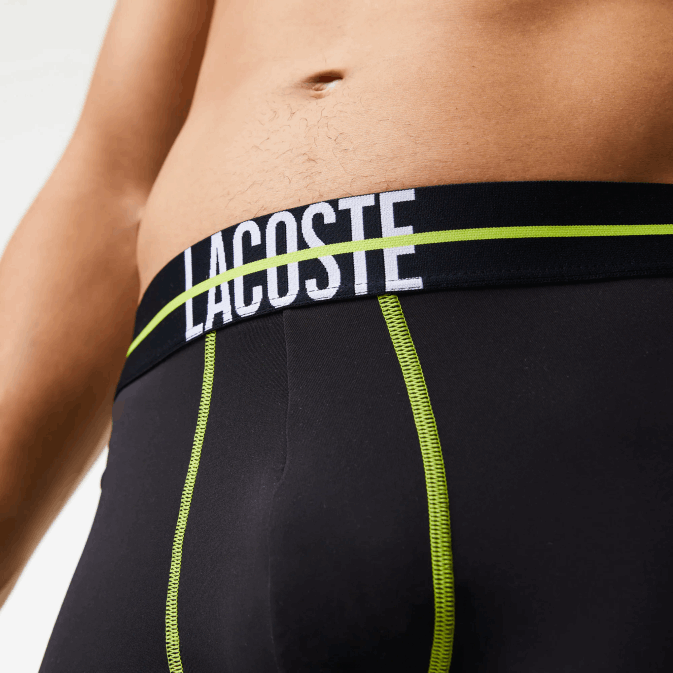 noir jaune 9y2 V6HV1492 Hommes Lacoste boxer en jersey sans couture