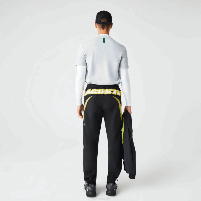 noir jaune n07 V6HV1110 Hommes Lacoste pantalon de survêtement colour-block coupe classique