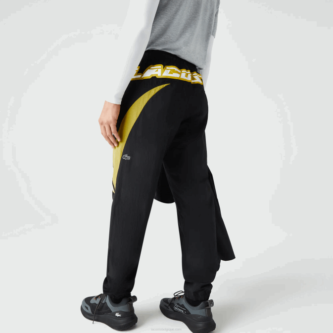 noir jaune n07 V6HV1110 Hommes Lacoste pantalon de survêtement colour-block coupe classique