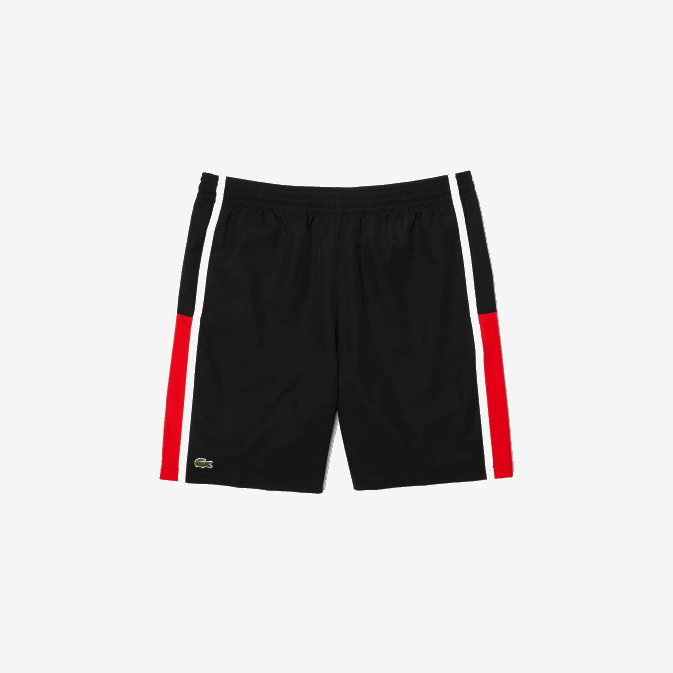 noir rouge blanc g54 V6HV1365 Hommes Lacoste short sport léger à empiècements colorblock