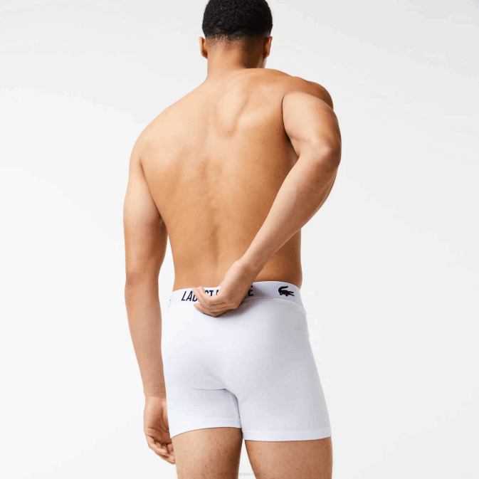 noir rouge blanc tr2 V6HV1548 Hommes Lacoste lot de 3 boxers en crocodile contrasté à logo