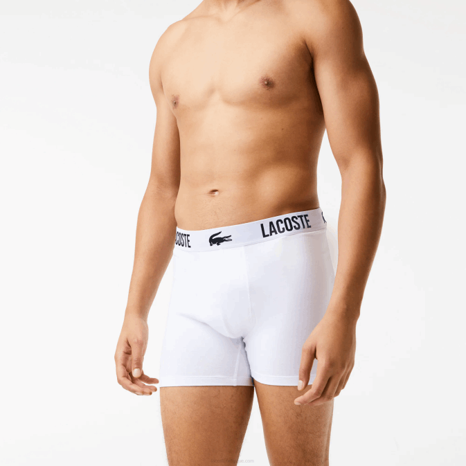 noir rouge blanc tr2 V6HV1548 Hommes Lacoste lot de 3 boxers en crocodile contrasté à logo