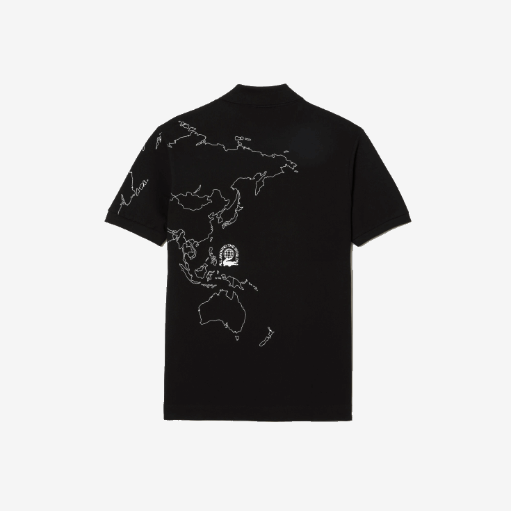 polo en coton bio imprimé original l1212 noir 031 X8Z4L31 Lacoste Hommes