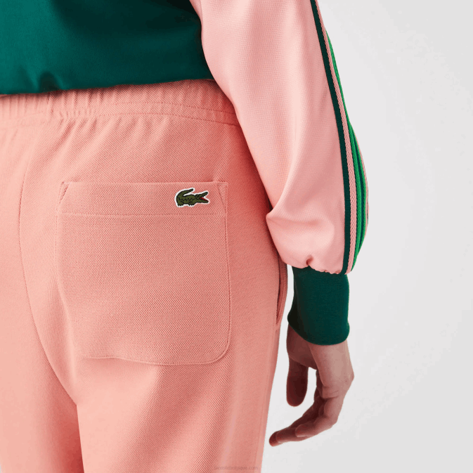 rose 5mm V6HV2424 femmes Lacoste pantalon de jogging en coton mélangé