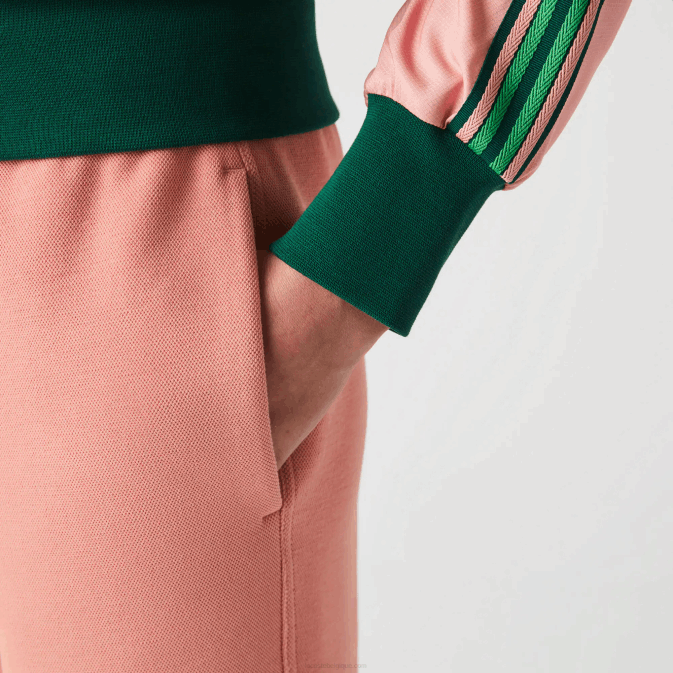 rose 5mm V6HV2424 femmes Lacoste pantalon de jogging en coton mélangé