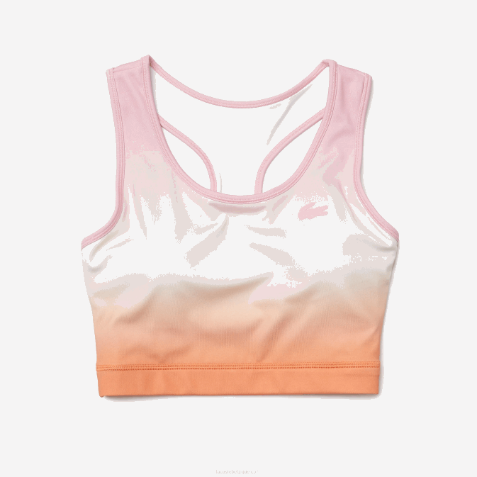 rose blanc orange dfk V6HV2572 femmes Lacoste brassière sport dos nageur pack été sport