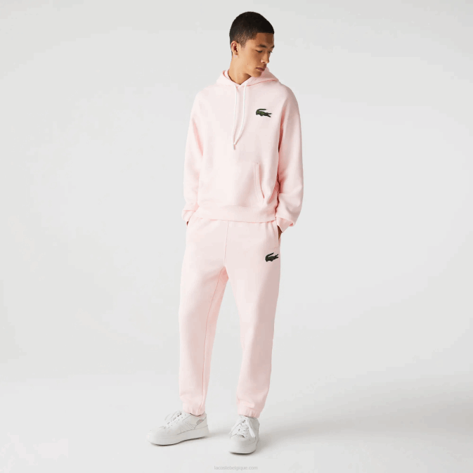 rose clair t03 V6HV1050 Hommes Lacoste pantalon de jogging en molleton de coton bio