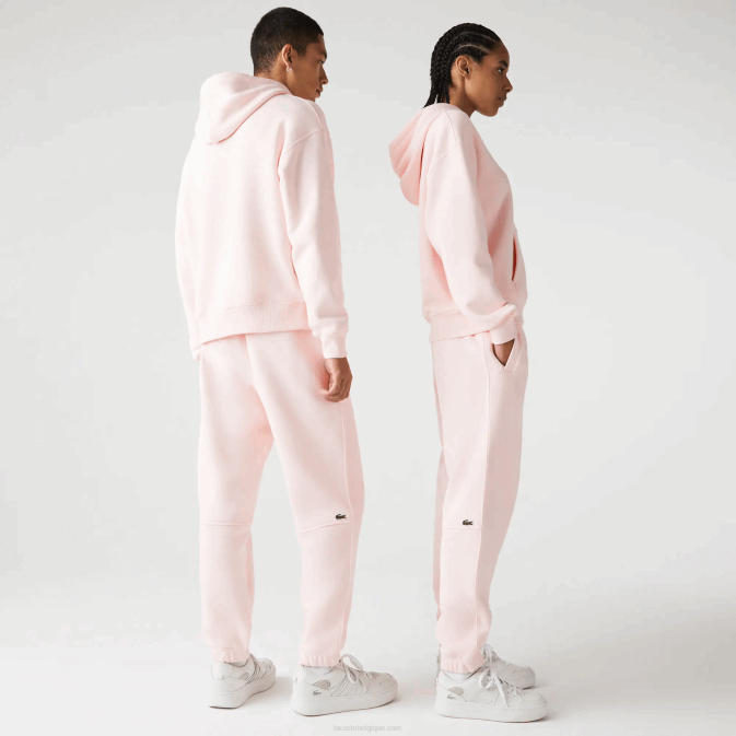 rose clair t03 V6HV1050 Hommes Lacoste pantalon de jogging en molleton de coton bio