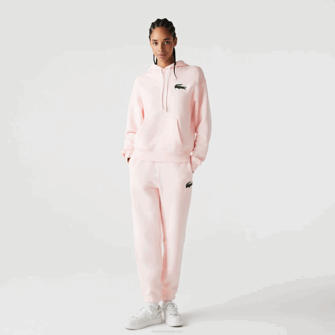 rose clair t03 V6HV1050 Hommes Lacoste pantalon de jogging en molleton de coton bio