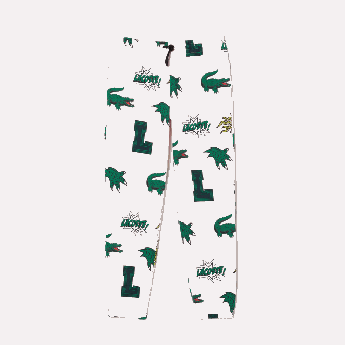 rose clair t03 V6HV2569 femmes Lacoste pantalon de survêtement à imprimé comique