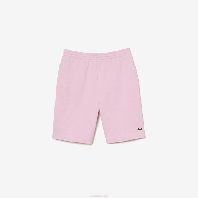 rose z4h V6HV1576 Hommes Lacoste short en molleton de coton bio brossé