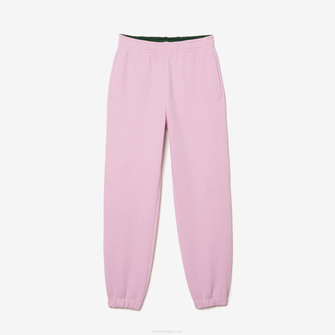 rose z4h V6HV2538 femmes Lacoste pantalon de jogging en coton mélangé