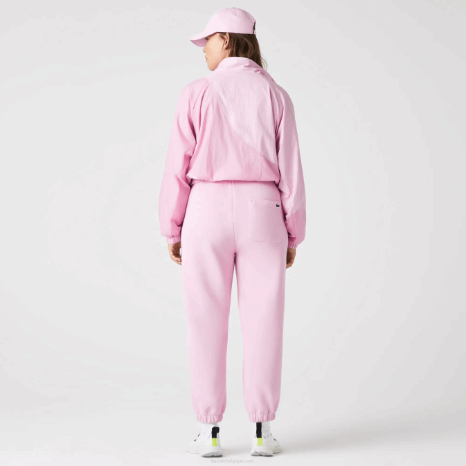 rose z4h V6HV2538 femmes Lacoste pantalon de jogging en coton mélangé