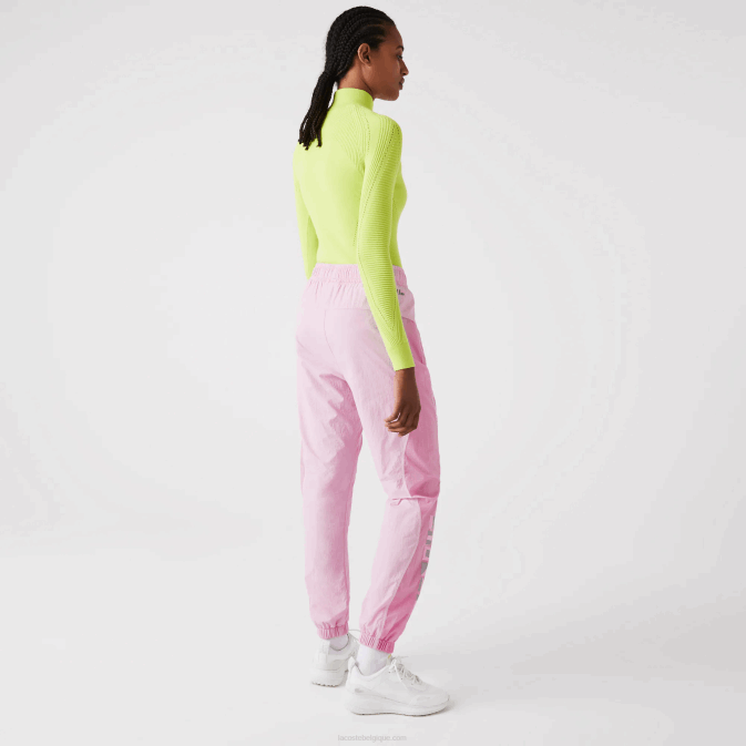 rose z4h V6HV2555 femmes Lacoste pantalon de survêtement à imprimé marin