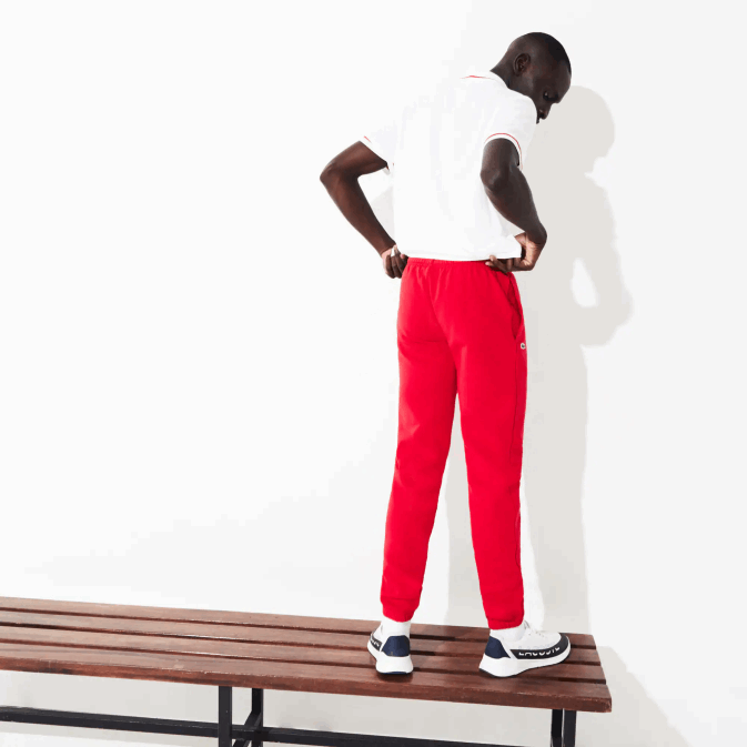 rouge 240 V6HV1153 Hommes Lacoste pantalon de survêtement sport en polaire de tennis