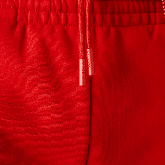 rouge 240 V6HV1373 Hommes Lacoste short en molleton de coton bio brossé