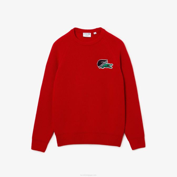 rouge 240 V6HV1382 Hommes Lacoste pull crocodile