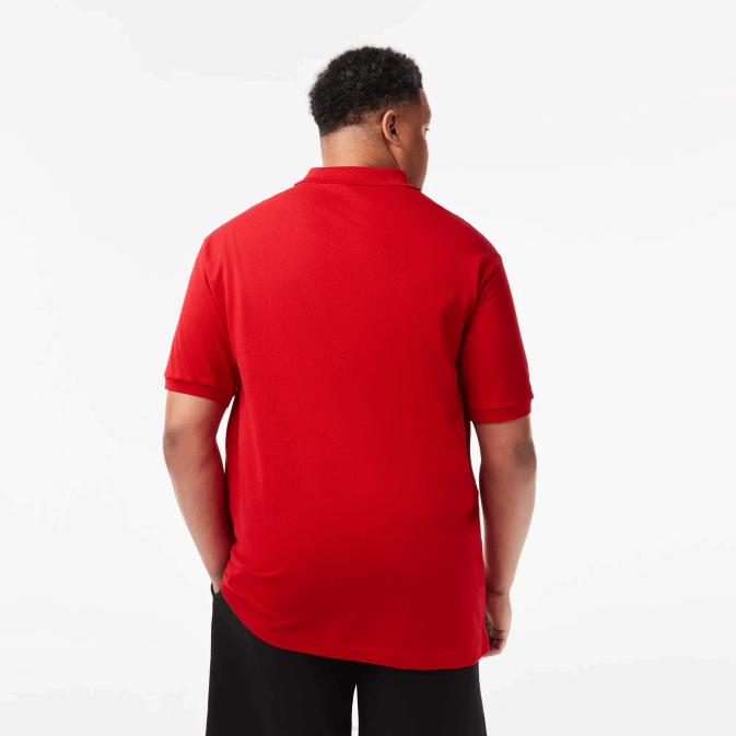 rouge 240 V6HV204 Hommes Lacoste polo en coton petit piqué - grande taille - long
