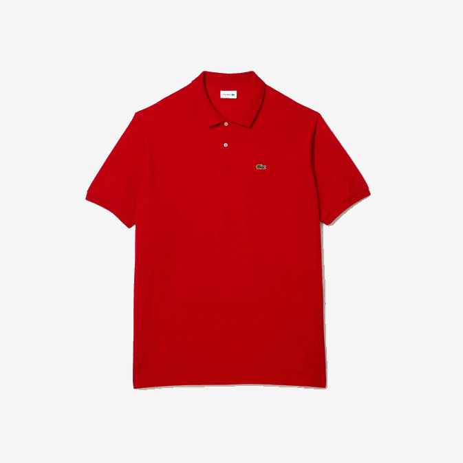 rouge 240 V6HV204 Hommes Lacoste polo en coton petit piqué - grande taille - long
