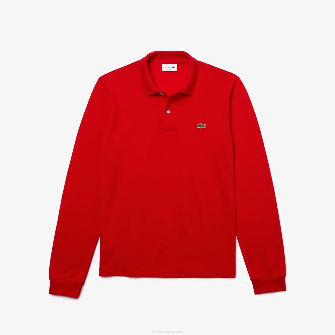 rouge 240 V6HV727 Hommes Lacoste polo à manches longues original l1212