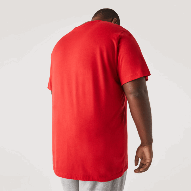 rouge 240 V6HV756 Hommes Lacoste t-shirt en jersey de coton xl à col rond
