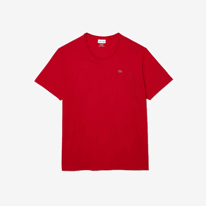 rouge 240 V6HV756 Hommes Lacoste t-shirt en jersey de coton xl à col rond