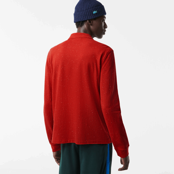 rouge 7cq V6HV705 Hommes Lacoste polo à imprimé moucheté coupe classique