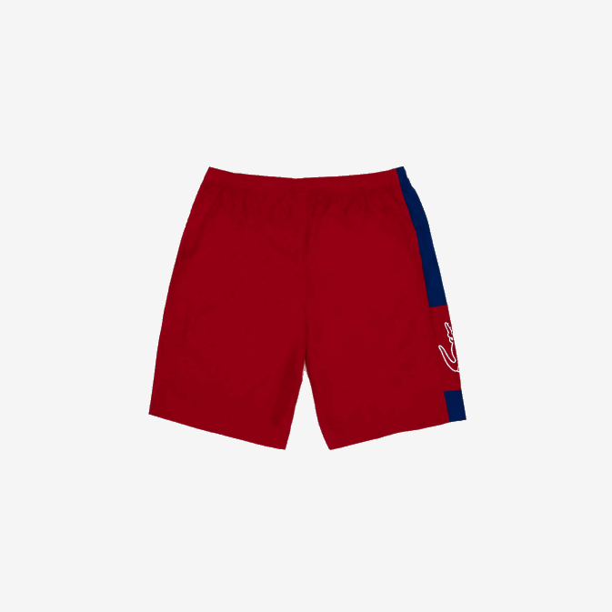 rouge bleu blanc wp7 V6HV1625 Hommes Lacoste short sport léger à blocs de couleurs