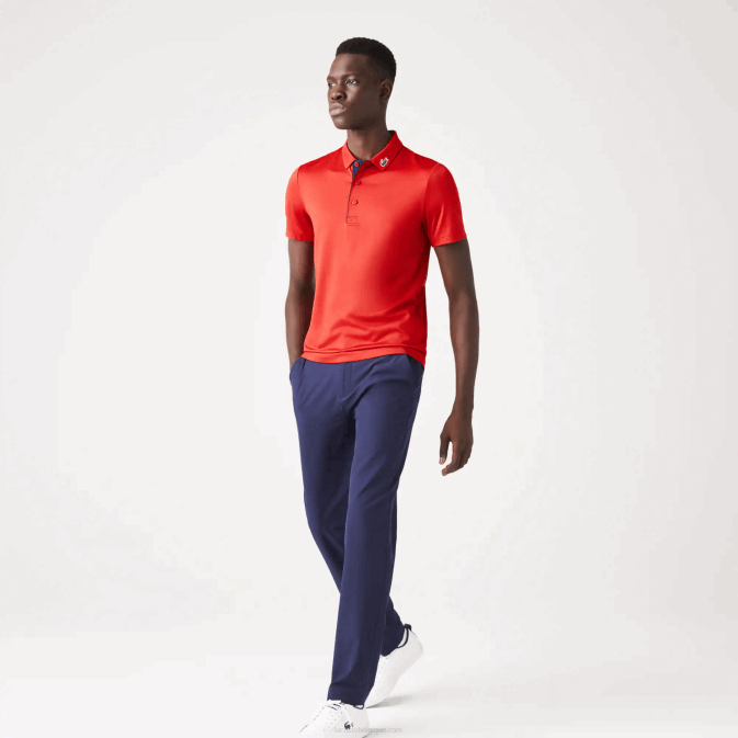rouge bleu marine 528 V6HV597 Hommes Lacoste polo de golf en jersey de sport