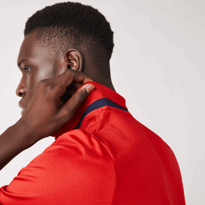 rouge bleu marine 528 V6HV597 Hommes Lacoste polo de golf en jersey de sport