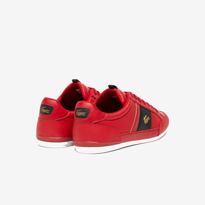 rouge noir ds9 V6HV1772 Hommes Lacoste baskets chaymon en cuir et fibre de carbone