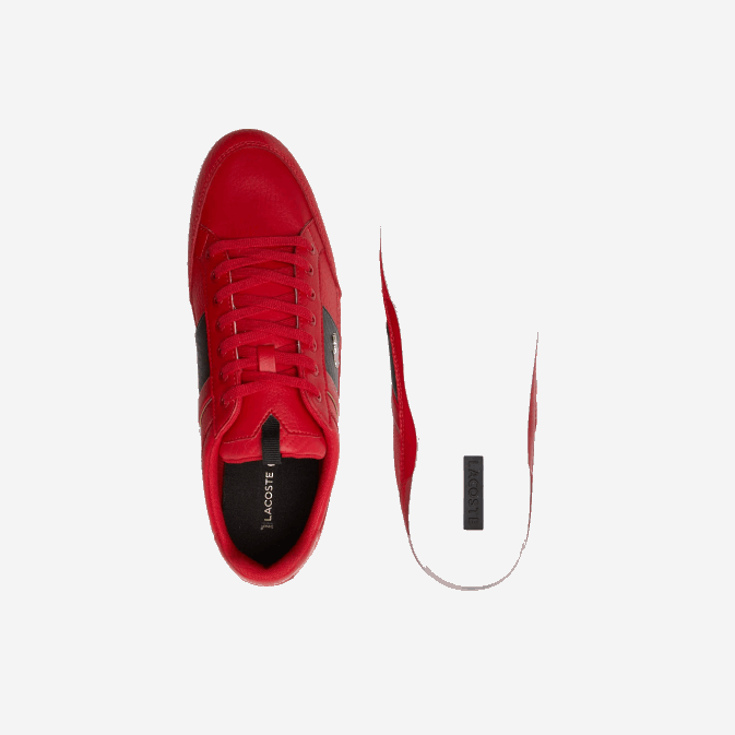 rouge noir ds9 V6HV1772 Hommes Lacoste baskets chaymon en cuir et fibre de carbone