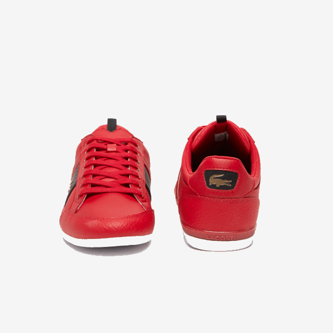 rouge noir ds9 V6HV1772 Hommes Lacoste baskets chaymon en cuir et fibre de carbone