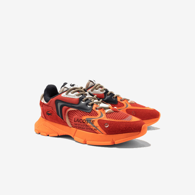 rouge orange am1 V6HV1692 Hommes Lacoste baskets en textile l003 neo