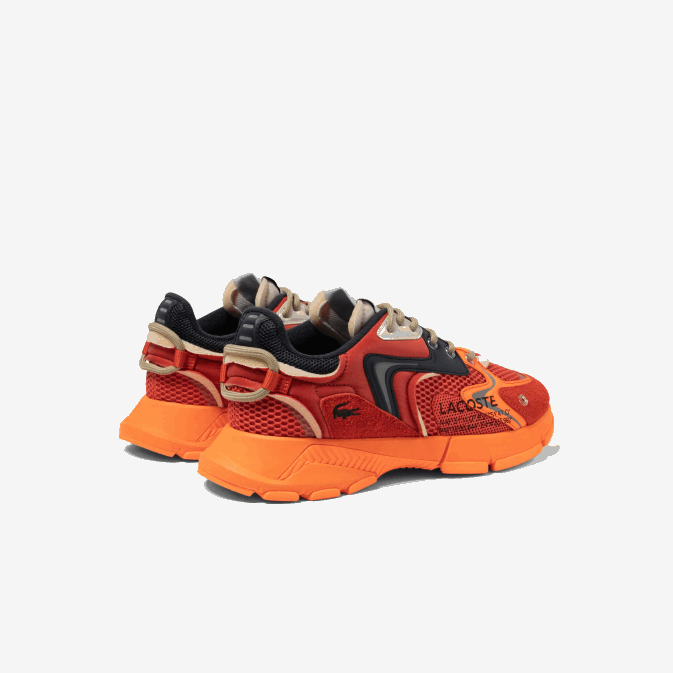 rouge orange am1 V6HV1692 Hommes Lacoste baskets en textile l003 neo
