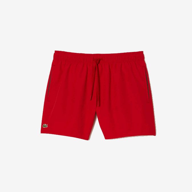 rouge vert 8un V6HV542 Hommes Lacoste short de bain léger à séchage rapide
