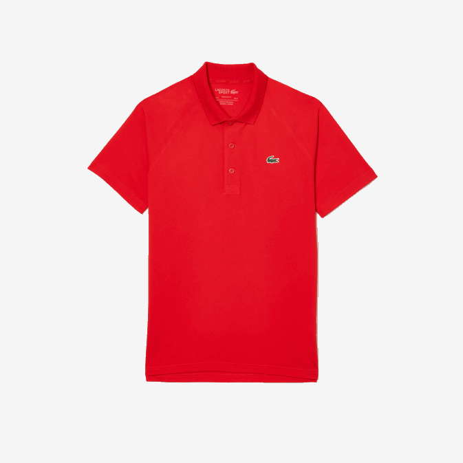s5h rouge V6HV163 Hommes Lacoste polo sport interlock respirant et résistant à l\abrasion