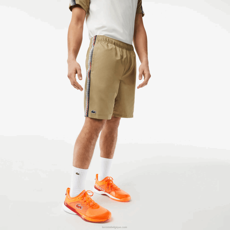 short de tennis en polyester recyclé beige cb8 X8Z4L16 Lacoste Hommes