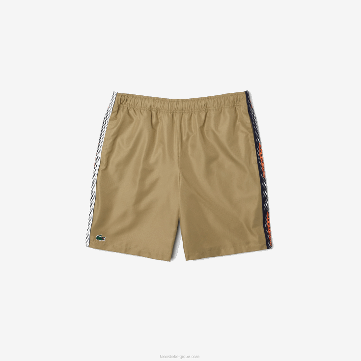 short de tennis en polyester recyclé beige cb8 X8Z4L16 Lacoste Hommes