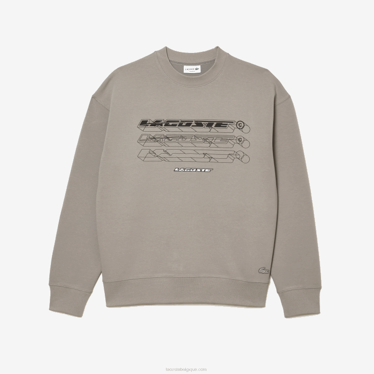 sweat ample à logo kzw gris X8Z4L8 Lacoste Hommes