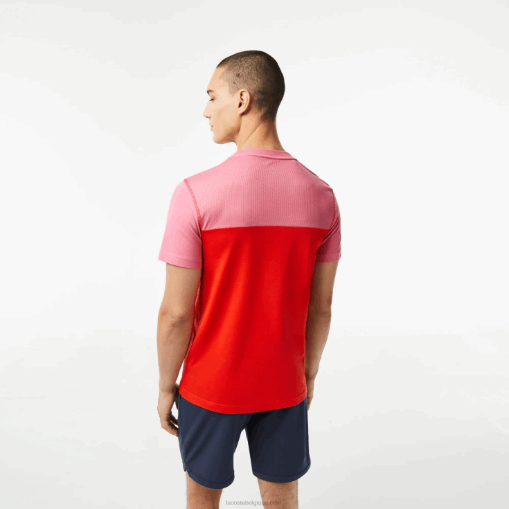 tee shirt tennis x daniil medvedev jersey rose rouge bleu c1y X8Z4L24 Lacoste Hommes