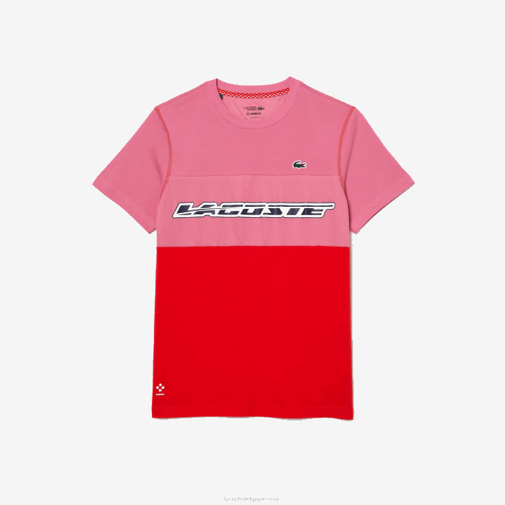 tee shirt tennis x daniil medvedev jersey rose rouge bleu c1y X8Z4L24 Lacoste Hommes