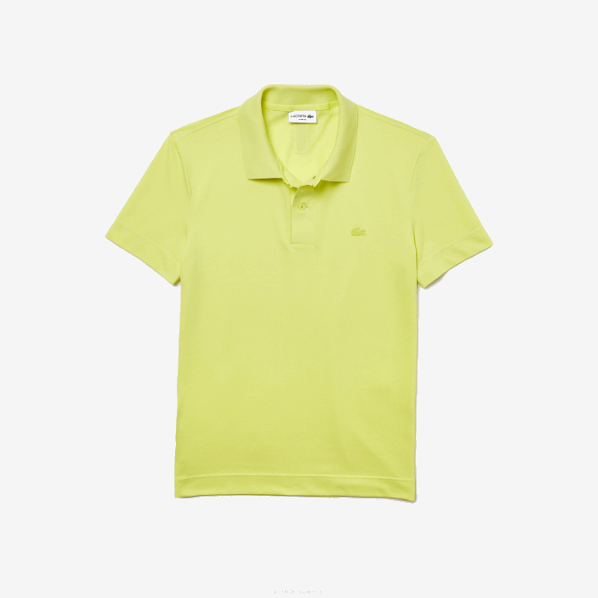tuk jaune flashy V6HV600 Hommes Lacoste polo slim fit en piqué de coton bio stretch