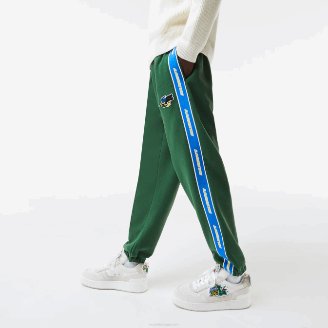 vert 132 V6HV1026 Hommes Lacoste pantalon de survêtement à bande de marque
