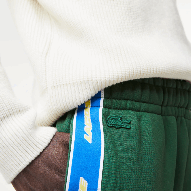 vert 132 V6HV1026 Hommes Lacoste pantalon de survêtement à bande de marque