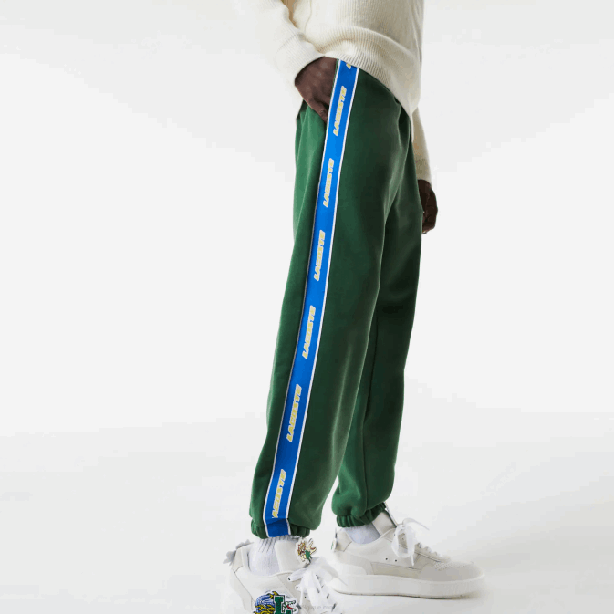 vert 132 V6HV1026 Hommes Lacoste pantalon de survêtement à bande de marque