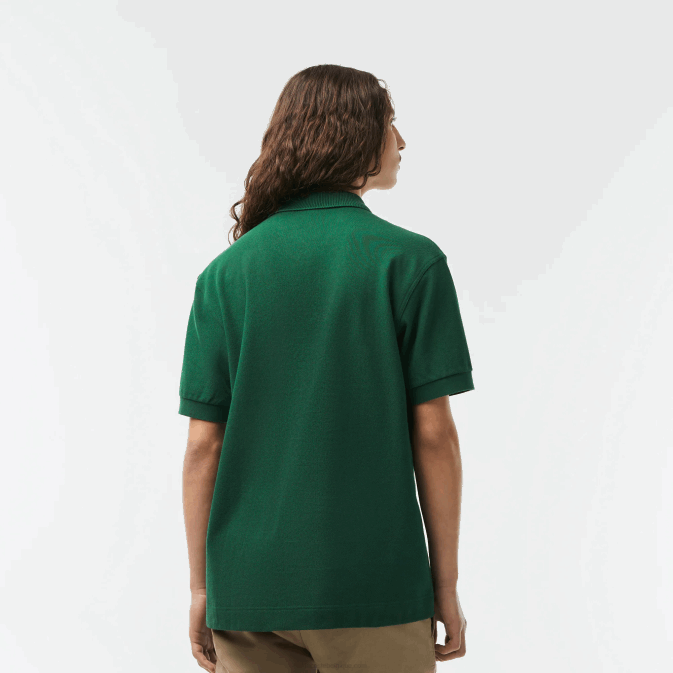 vert 132 V6HV252 Hommes Lacoste polo original l1212 avec piqué de coton épais