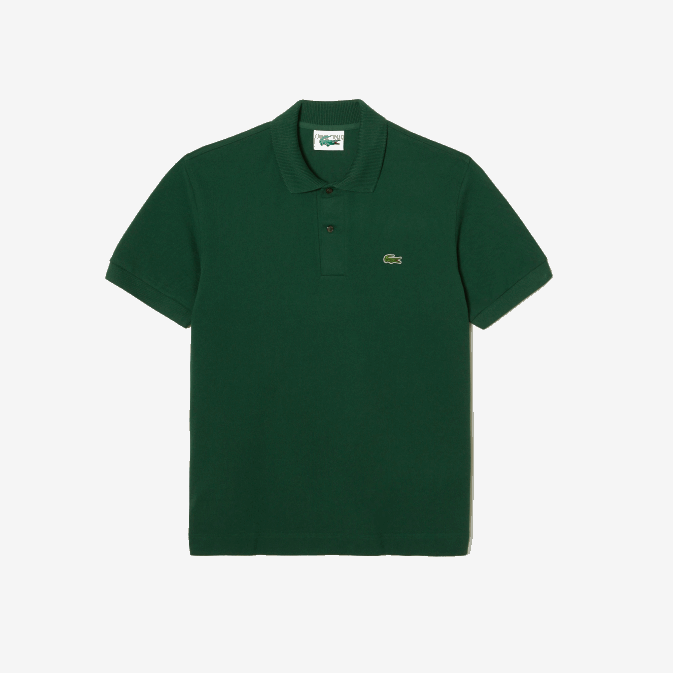 vert 132 V6HV252 Hommes Lacoste polo original l1212 avec piqué de coton épais